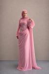 Sevda Tesettür Abiye Pembe