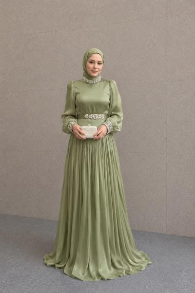 Sümeyra Tesettür Abiye Haki