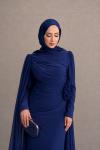 Nurgül Tesettür Abiye Lacivert