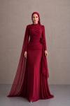 Nurgül Tesettür Abiye Bordo