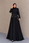 Rabia Tesettür Abiye  Siyah