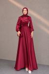Bircan Tesettür Abiye Bordo