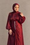 Neslihan Tesettür Abiye Mürdüm