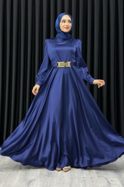 HAZAL KEMERLİ ABİYE Lacivert