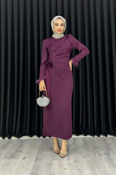 Suzan Abiye Tesettür Mürdüm
