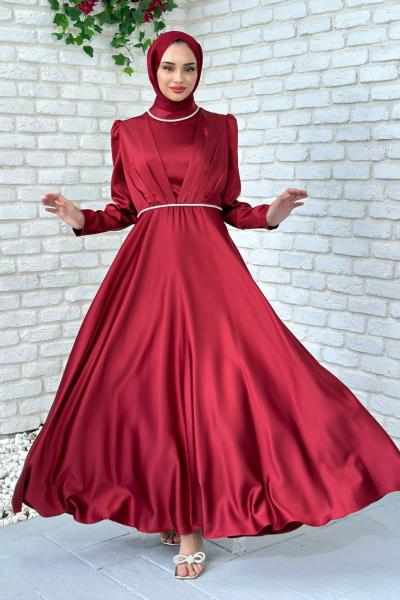 Gemma Abiye Tesettür Bordo