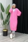 Begüm Triko Hırka Tesettür Pembe