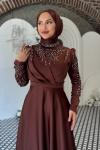 Hülya Abiye Kahverengi